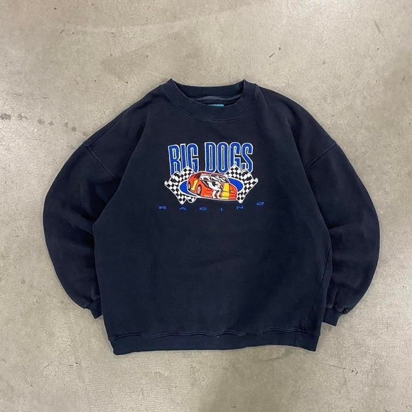 Big Dogs Other - Vintage Big Dogs Racing 90s Crewneck Sweatshirt Size XL